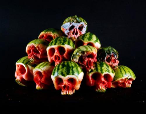 photo of Dimitri Tsykalov Carves Fruits and Vegetables into Creepy-Yet-Still-Delicious Skulls image