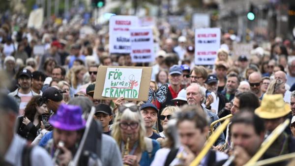 Thousands rally in Sweden to protest…