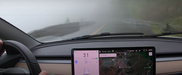 photo of Tesla Autopilot Drives Blue Ridge Parkway In Rain & Fog For Over An Hour image