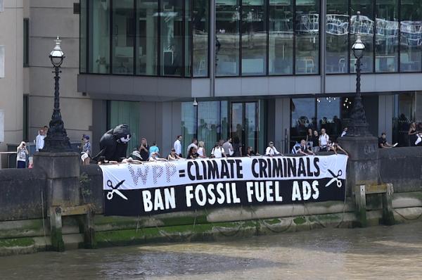 photo of Climate Activists Protest at London Headquarters of Global Ad Giant WPP image