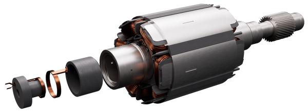 photo of ZF develops compact, competitive magnet-free electric motor: In-Rotor Inductive-Excited Synchronous Motor image