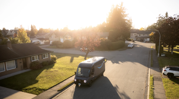 Amazon Rivian Electric Delivery Vans…