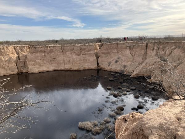 An Oil Well Sinkhole Grows in the…