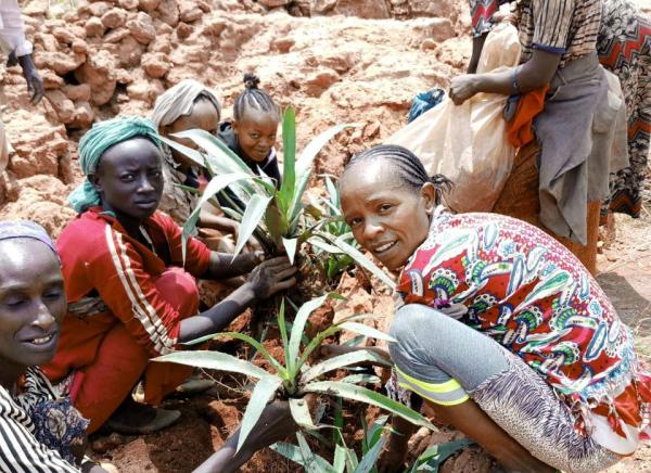 Ethiopian women plant trees, restoring&hellip;