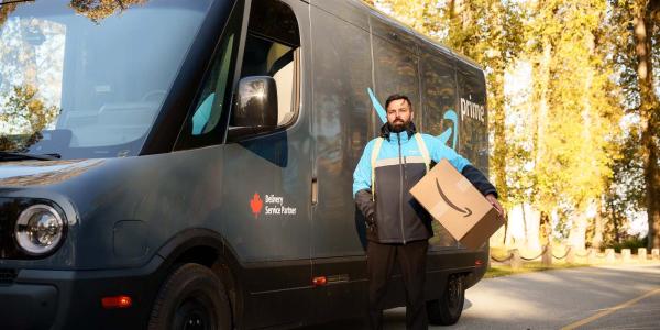 Rivian’s first electric delivery vans…