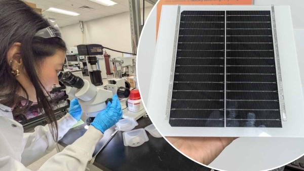 This 50% recycled glass solar panel…