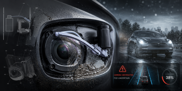 Tesla patents camera wiper for…