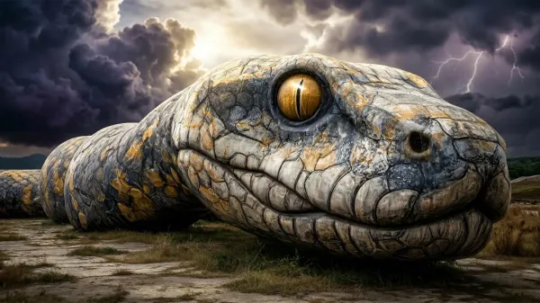 photo of 50-foot ancient snake discovered in India may be one of the largest ever image