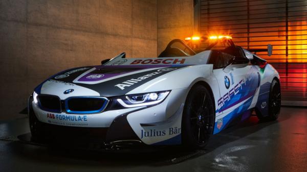 photo of This BMW i8 Roadster is the new Formula E Safety Car image