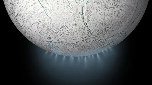 Warm ocean beneath Saturn’s icy moon…
