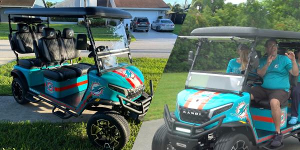 The Kandi 4P golf-cart is an NFL fan’s…