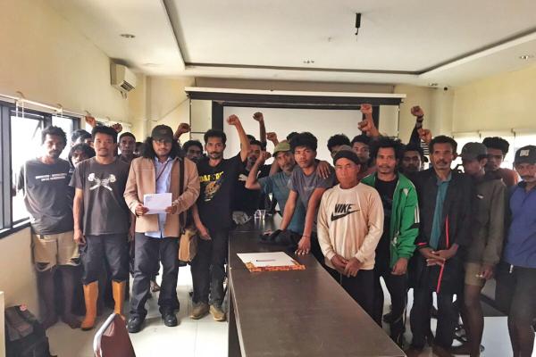 Police in Indonesia’s Halmahera Island…