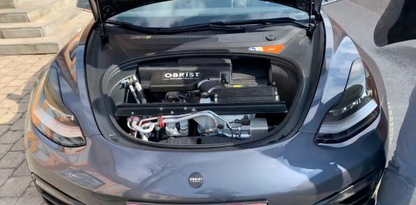 Company that put gas engines in Teslas…