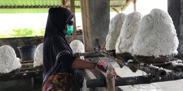 Sea salt in Lombok Island, Indonesia is…