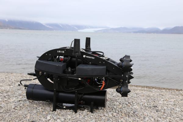 photo of Scientists collect eDNA samples in the extreme environment of the Arctic melting glaciers autonomously image