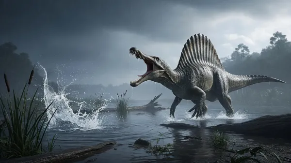 New evidence suggests spinosaurus spent…