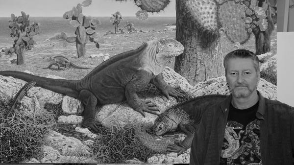Tell Hicks, reptile artist